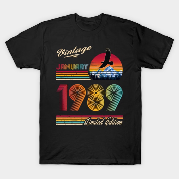 January 1989 Birthday T-Shirt by Green Splash